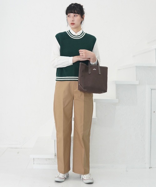 ZOZOMARKET（ゾゾマーケット）の「センタープレスストレートスラックス-ZOZOMARKET by ハヤシアンナ（チノパンツ・レディース・キャメル/ブラック・マルチサイズ）」の10枚目の写真