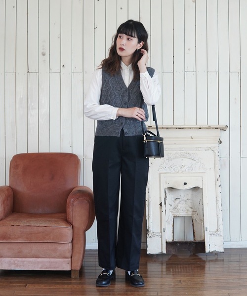 ZOZOMARKET（ゾゾマーケット）の「センタープレスストレートスラックス-ZOZOMARKET by ハヤシアンナ（チノパンツ・レディース・キャメル/ブラック・マルチサイズ）」の19枚目の写真