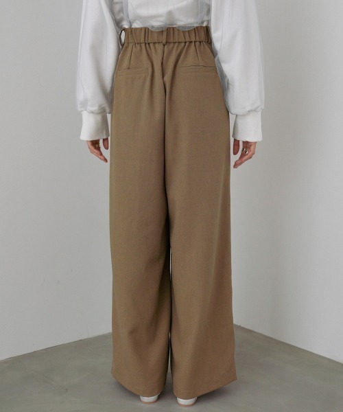 Bab（バブ）の「【選べるサイズ展開】フロントワイドタックネップ入ワイドパンツ（その他パンツ・レディース・ベージュ/ブラック/チャコールグレー・S/M/L）」の22枚目の写真