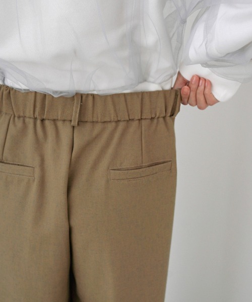 Bab（バブ）の「【選べるサイズ展開】フロントワイドタックネップ入ワイドパンツ（その他パンツ・レディース・ベージュ/ブラック/チャコールグレー・S/M/L）」の17枚目の写真