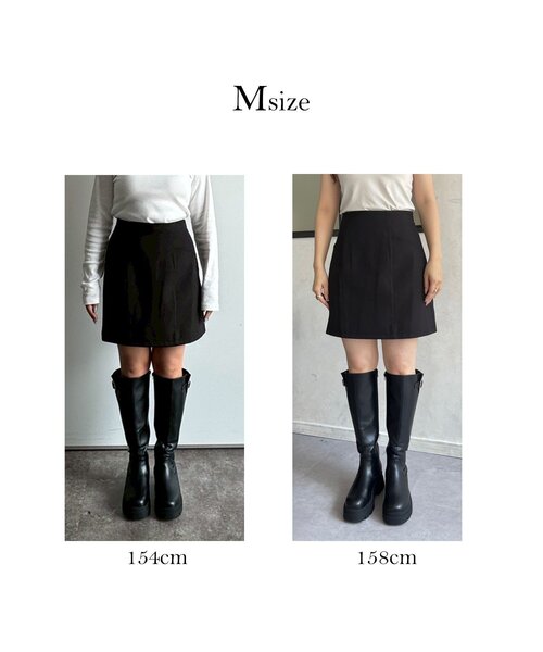 prose verse（プロズヴェール）の「ダブルクロス台形ミニスカート（スカート・レディース・ブラック・LARGE/MEDIUM/SMALL）」の22枚目の写真