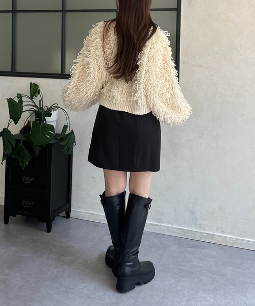 prose verse（プロズヴェール）の「ダブルクロス台形ミニスカート（スカート・レディース・ブラック・LARGE/MEDIUM/SMALL）」の14枚目の写真