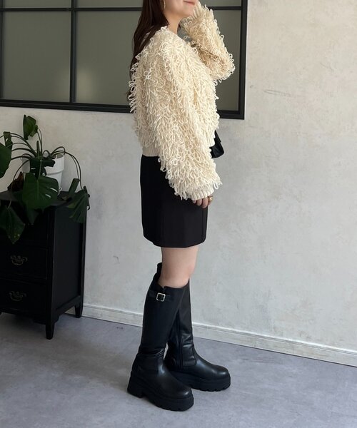 prose verse（プロズヴェール）の「ダブルクロス台形ミニスカート（スカート・レディース・ブラック・LARGE/MEDIUM/SMALL）」の16枚目の写真