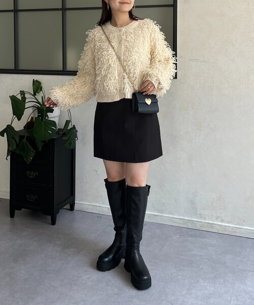 prose verse（プロズヴェール）の「ダブルクロス台形ミニスカート（スカート・レディース・ブラック・LARGE/MEDIUM/SMALL）」の18枚目の写真