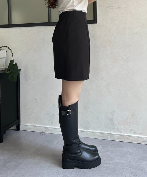 prose verse（プロズヴェール）の「ダブルクロス台形ミニスカート（スカート・レディース・ブラック・LARGE/MEDIUM/SMALL）」の20枚目の写真