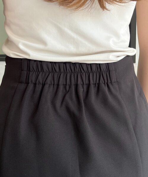 prose verse（プロズヴェール）の「ダブルクロス台形ミニスカート（スカート・レディース・ブラック・LARGE/MEDIUM/SMALL）」の6枚目の写真