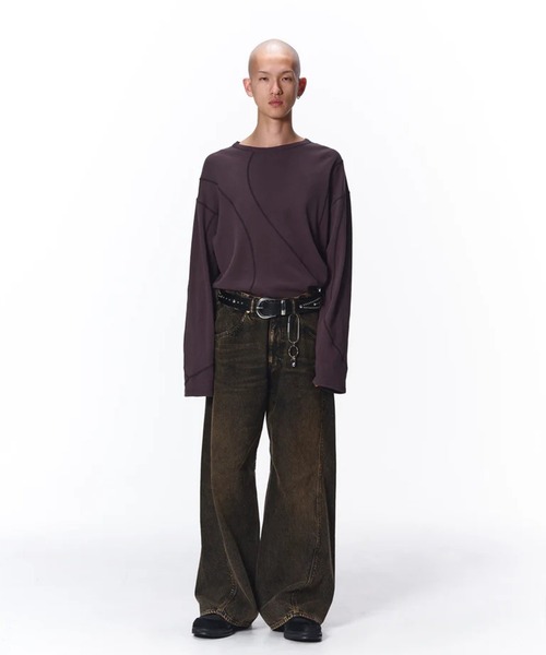Jieda(ジエダ)の「【JieDa】USED 3D WORK DENIM (NEW WASH)(デニムパンツ・メンズ・ブラック/インディゴブルー・1/2)」の3枚目の写真