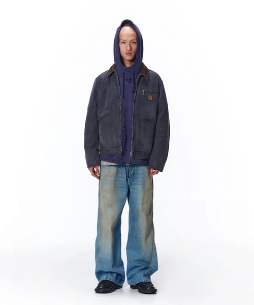 Jieda(ジエダ)の「【JieDa】USED 3D WORK DENIM (NEW WASH)(デニムパンツ・メンズ・ブラック/インディゴブルー・1/2)」の4枚目の写真