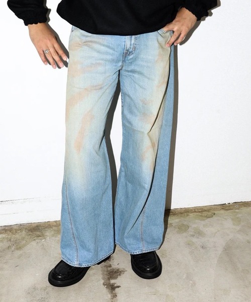 Jieda(ジエダ)の「【JieDa】USED 3D WORK DENIM (NEW WASH)(デニムパンツ・メンズ・ブラック/インディゴブルー・1/2)」の5枚目の写真