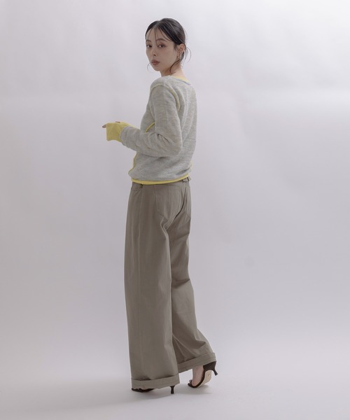 Eimee Law（エイミーロウ）の「シアーモヘアレイヤードニット（ニット/セーター・レディース・ライトグレー/レッド/ダークグレー/ライトブルー・FREE）」の6枚目の写真