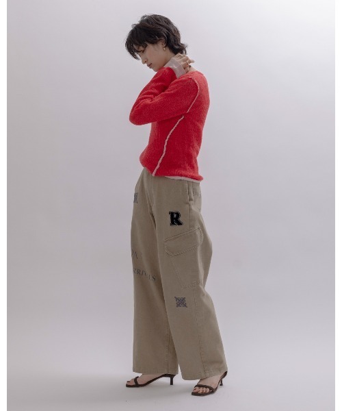 Eimee Law（エイミーロウ）の「シアーモヘアレイヤードニット（ニット/セーター・レディース・ライトグレー/レッド/ダークグレー/ライトブルー・FREE）」の14枚目の写真