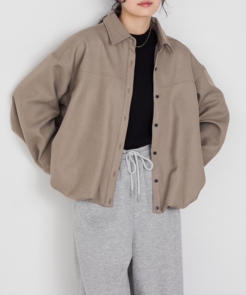 forksy.（フォルクシー）の「【forksy.】バルーンヘムショート丈シャツ