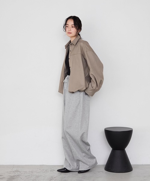 ふーせん forksy.】バルーンヘムショート丈シャツジャケット forksy