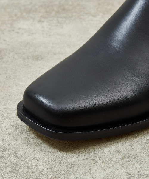 And A(アンドエー)の「PADRONE パドローネ / BL SQUARE SIDE GORE SHOES スクエアトゥサイドゴアスリッポンシューズ / PU8777-2003(ドレスシューズ・メンズ・ブラック・40/41/42)」の7枚目の写真