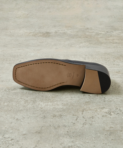 And A(アンドエー)の「PADRONE パドローネ / BL SQUARE SIDE GORE SHOES スクエアトゥサイドゴアスリッポンシューズ / PU8777-2003(ドレスシューズ・メンズ・ブラック・40/41/42)」の14枚目の写真