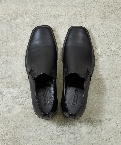 And A(アンドエー)の「PADRONE パドローネ / BL SQUARE SIDE GORE SHOES スクエアトゥサイドゴアスリッポンシューズ / PU8777-2003(ドレスシューズ・メンズ・ブラック・40/41/42)」の15枚目の写真