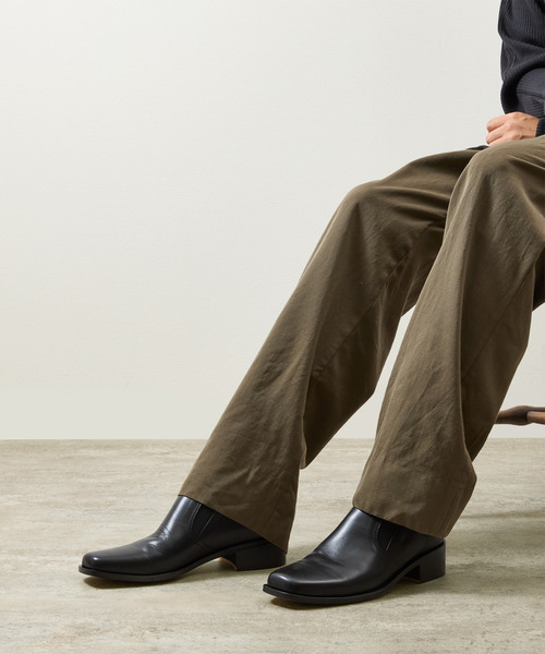 And A(アンドエー)の「PADRONE パドローネ / BL SQUARE SIDE GORE SHOES スクエアトゥサイドゴアスリッポンシューズ / PU8777-2003(ドレスシューズ・メンズ・ブラック・40/41/42)」の16枚目の写真