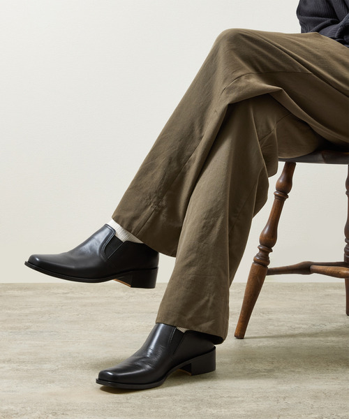 And A(アンドエー)の「PADRONE パドローネ / BL SQUARE SIDE GORE SHOES スクエアトゥサイドゴアスリッポンシューズ / PU8777-2003(ドレスシューズ・メンズ・ブラック・40/41/42)」の17枚目の写真