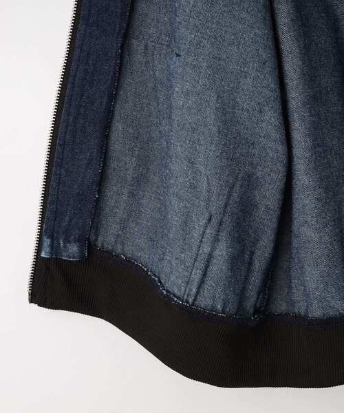 SHOO・LA・RUE(シューラルー)の「【130-150cm】デニムフードブルゾン(ブルゾン・キッズ・ブルー系その他/ブラック・13/14/15 )」の9枚目の写真