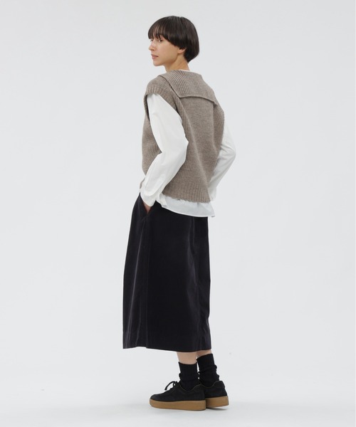 MHL.（エムエイチエル）の「BRITISH MERINO（ニット/セーター・レディース・グレー/ネイビー・2）」の7枚目の写真