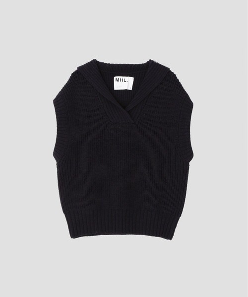 MHL.（エムエイチエル）の「BRITISH MERINO（ニット/セーター・レディース・グレー/ネイビー・2）」の11枚目の写真