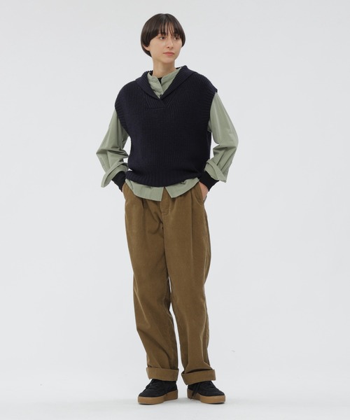 MHL.（エムエイチエル）の「BRITISH MERINO（ニット/セーター・レディース・グレー/ネイビー・2）」の9枚目の写真