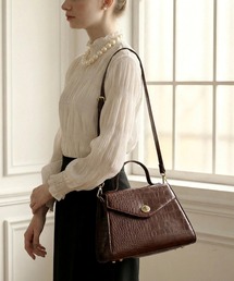 【MAISON BREEZE】クロコ型押し 2wayショルダーバッグ ハンドバッグ 結婚式 二次会 パーティー フォーマル オケージョン