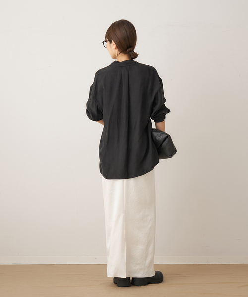 plage（プラージュ）の「crush satin minimal スカート（スカート・レディース・ホワイト/ブラック・34/36/38）」の12枚目の写真