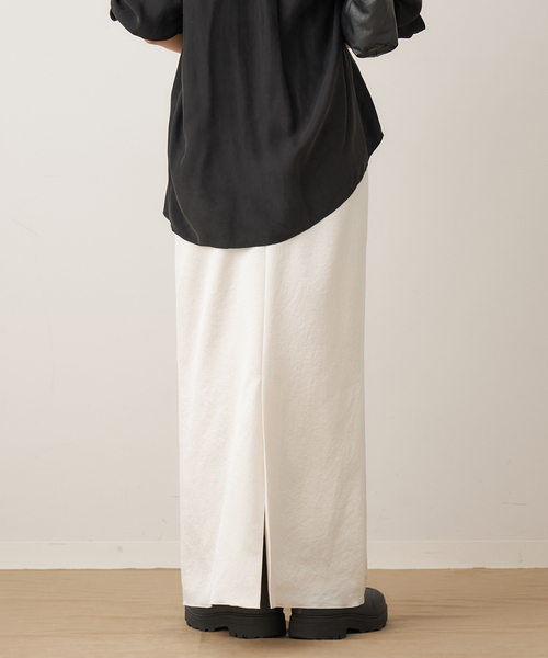 plage（プラージュ）の「crush satin minimal スカート（スカート・レディース・ホワイト/ブラック・34/36/38）」の16枚目の写真