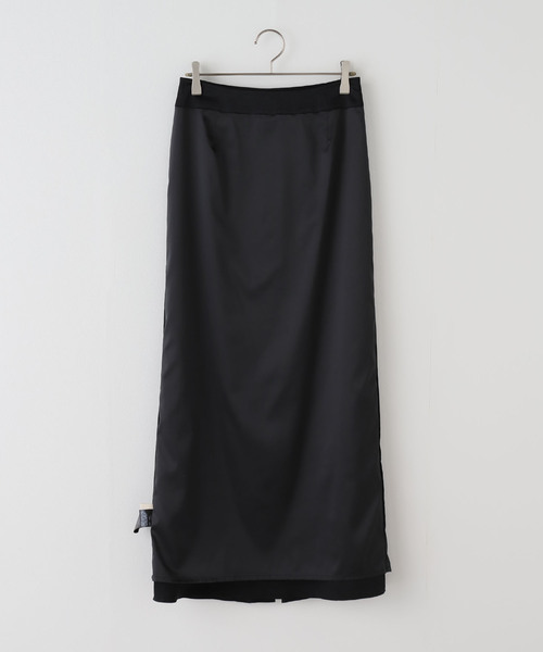 【試着のみ】Plage crush satin minimal スカートブラック crush satin minimal スカート（スカート）｜Plage（プラージュ）の