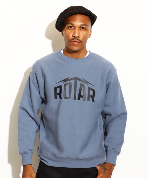 ROTAR(ローター)の「ROTAR Lightning LOGO 2 SWEAT(スウェット・メンズ・ブラック/アッシュグレー/ブルー系その他/サンドベージュ・SMALL/MEDIUM/LARGE/X-LARGE)」の4枚目の写真