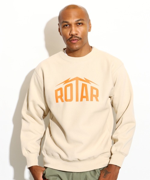 ROTAR(ローター)の「ROTAR Lightning LOGO 2 SWEAT(スウェット・メンズ・ブラック/アッシュグレー/ブルー系その他/サンドベージュ・SMALL/MEDIUM/LARGE/X-LARGE)」の3枚目の写真