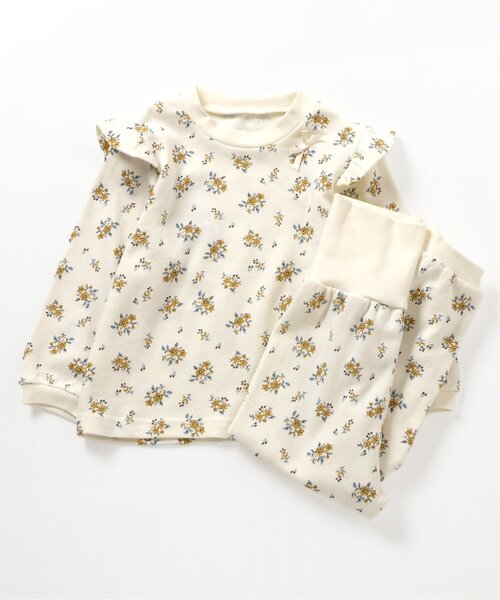 apres les cours（アプレレクール）の「ハート・花柄裏毛パジャマ（ルームウェア/パジャマ・キッズ・アイボリー/レッド・110/120/130/80/90/100）」の21枚目の写真