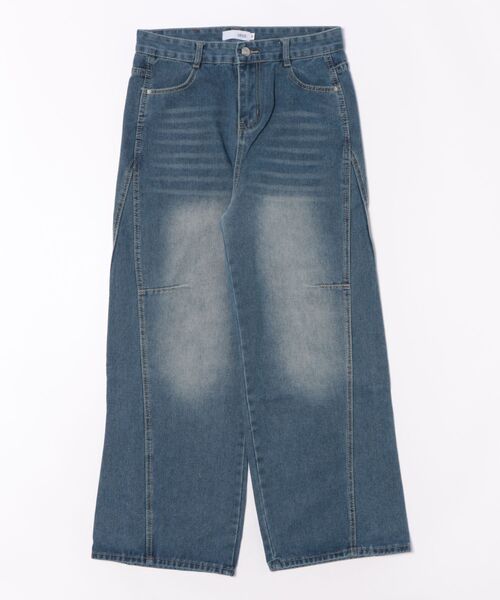 urge:(アージコロン )の「【URGE:】ハイウエスト デニム バギーパンツ(デニムパンツ・レディース・ネイビー・MEDIUM/LARGE/SMALL/X-LARGE)」の5枚目の写真