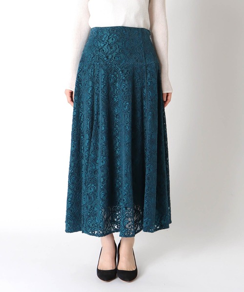 Jines(ジネス)の「モールカットレース フレアースカート(スカート・レディース・ブラウン/ブラック/ブルー・38)」の13枚目の写真