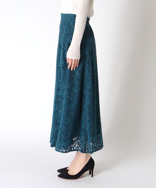 Jines(ジネス)の「モールカットレース フレアースカート(スカート・レディース・ブラウン/ブラック/ブルー・38)」の14枚目の写真