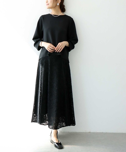 Jines(ジネス)の「モールカットレース フレアースカート(スカート・レディース・ブラウン/ブラック/ブルー・38)」の12枚目の写真