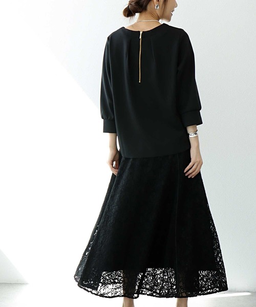 Jines(ジネス)の「モールカットレース フレアースカート(スカート・レディース・ブラウン/ブラック/ブルー・38)」の11枚目の写真