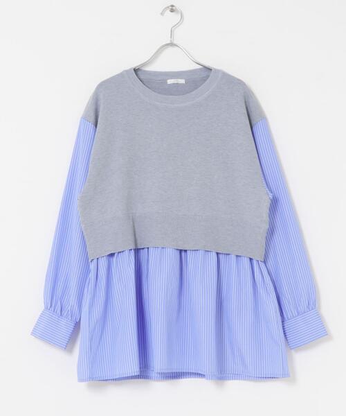 ITEMS URBANRESEARCH（アイテムズ アーバンリサーチ）の「ドッキングニットプルオーバー（ニット/セーター・レディース・オフホワイト/グレー/ネイビー・FREE）」の13枚目の写真