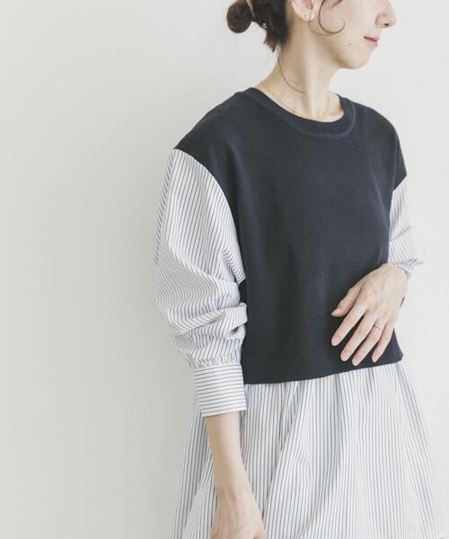 ITEMS URBANRESEARCH（アイテムズ アーバンリサーチ）の「ドッキングニットプルオーバー（ニット/セーター・レディース・オフホワイト/グレー/ネイビー・FREE）」の20枚目の写真