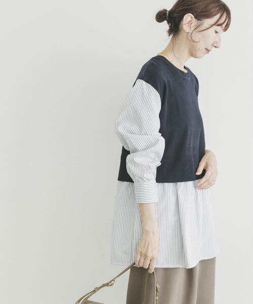 ITEMS URBANRESEARCH（アイテムズ アーバンリサーチ）の「ドッキングニットプルオーバー（ニット/セーター・レディース・オフホワイト/グレー/ネイビー・FREE）」の21枚目の写真