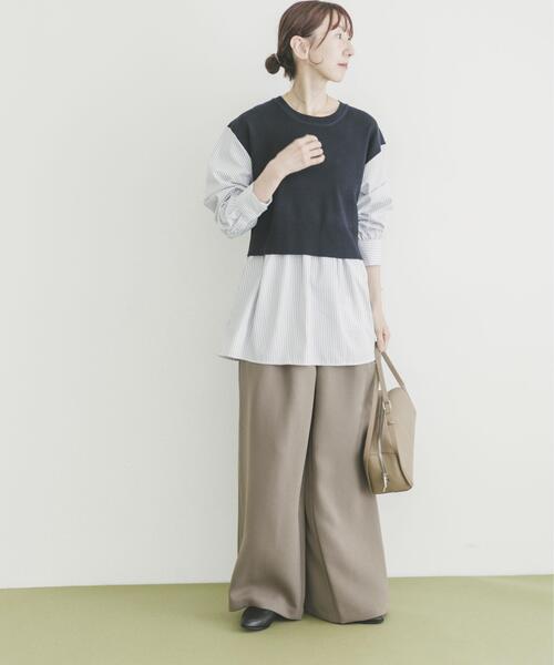 ITEMS URBANRESEARCH（アイテムズ アーバンリサーチ）の「ドッキングニットプルオーバー（ニット/セーター・レディース・オフホワイト/グレー/ネイビー・FREE）」の22枚目の写真