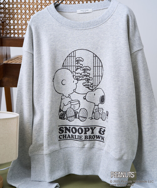 FREAK'S STORE(フリークスストア)の「PEANUTS Tea Room スウェット/ピーナッツ プリントスウェット(スウェット・レディース・ピンク/グリーン/ブラック/グレー・フリ-)」の17枚目の写真