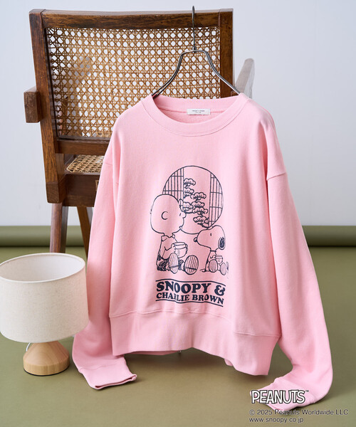 FREAK'S STORE(フリークスストア)の「PEANUTS Tea Room スウェット/ピーナッツ プリントスウェット(スウェット・レディース・ピンク/グリーン/ブラック/グレー・フリ-)」の21枚目の写真