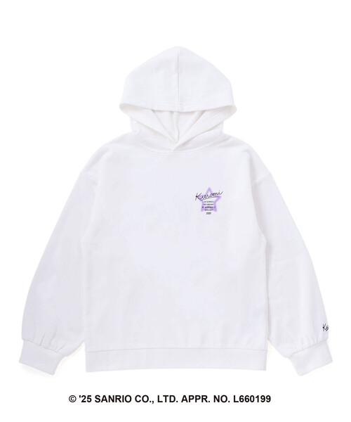 ZIDDY（ジディ）の「【クロミ】ロゴプリント刺しゅうフーディ(130~160cm)（スウェット・キッズ・オフホワイト/ブラック・FREE/130cm/150cm/140cm）」の12枚目の写真