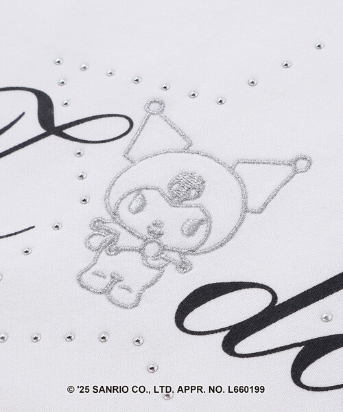 ZIDDY（ジディ）の「【クロミ】ロゴプリント刺しゅうフーディ(130~160cm)（スウェット・キッズ・オフホワイト/ブラック・FREE/130cm/150cm/140cm）」の16枚目の写真