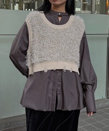&g'aime | 【&g'aime】ラメフリンジベスト　Metallic Fringe Vest(ベスト)