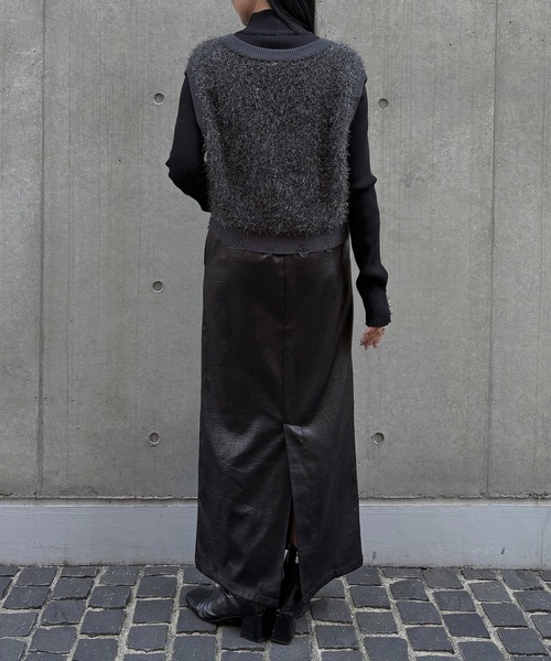 &g'aime(アンジェム)の「【&g'aime】ラメフリンジベスト Metallic Fringe Vest(ベスト・レディース・アイボリー/ベージュ/チャコールグレー・FREE)」の20枚目の写真