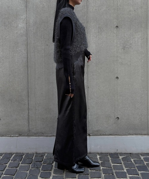 &g'aime(アンジェム)の「【&g'aime】ラメフリンジベスト Metallic Fringe Vest(ベスト・レディース・アイボリー/ベージュ/チャコールグレー・FREE)」の19枚目の写真