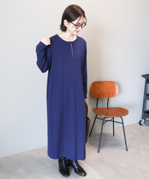 バイパチリブヘンリーニットワンピース（ワンピース）｜AMERICAN